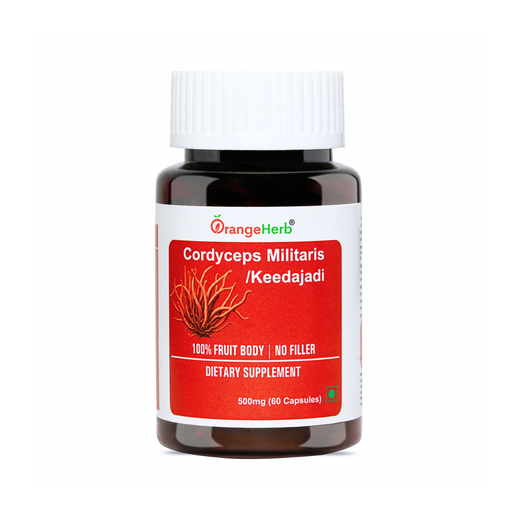 Cordyceps Militaris (Keedajadi) Capsules – 60 Veg Capsules | Orangeherb