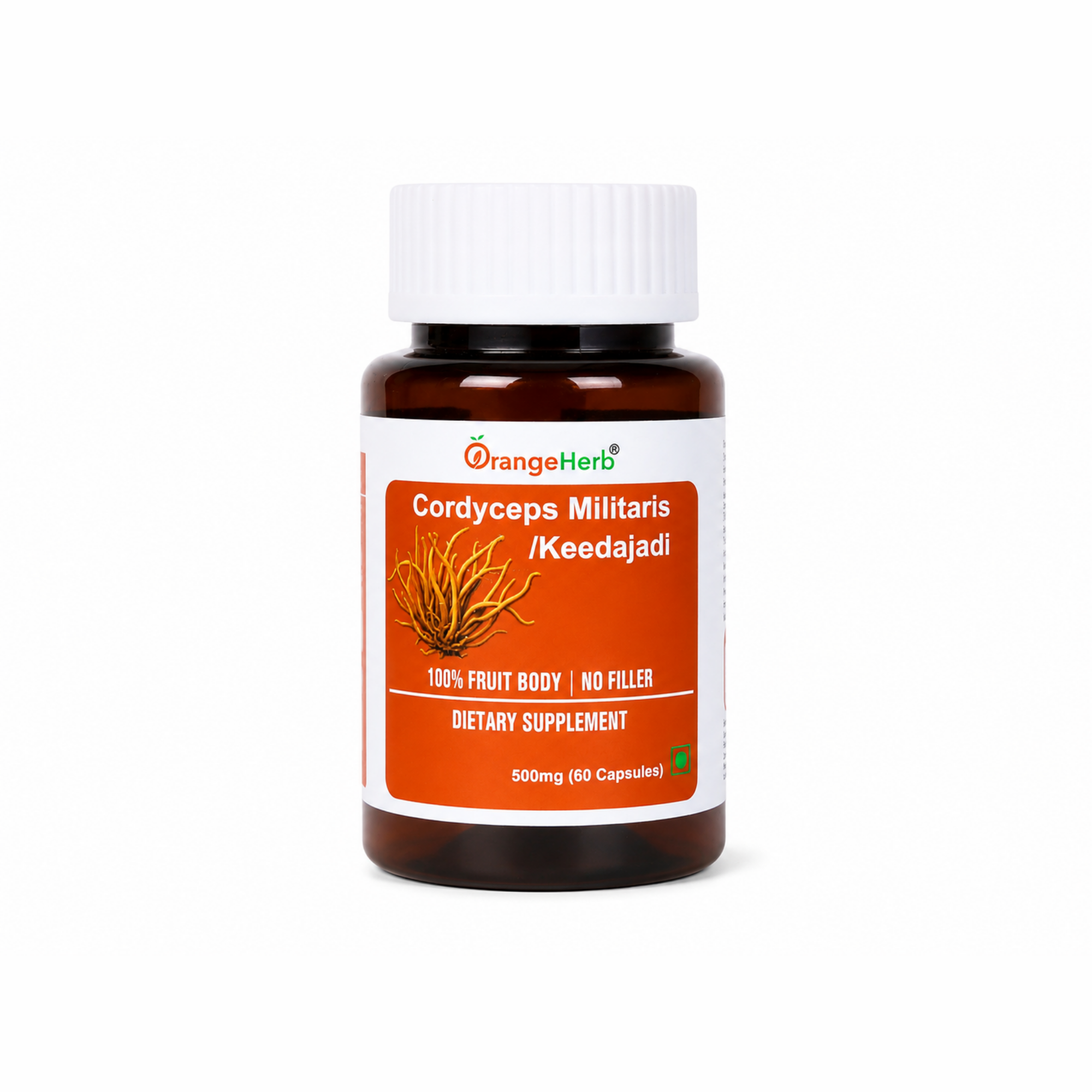 Cordyceps Militaris (Keedajadi) Capsules – 60 Veg Capsules | Orangeherb