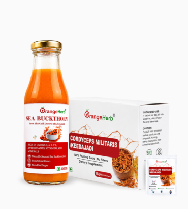 Natural Vitality Combo | Sea Buckthorn Juice 300ml + Cordyceps Militaris Fruiting Body 15g